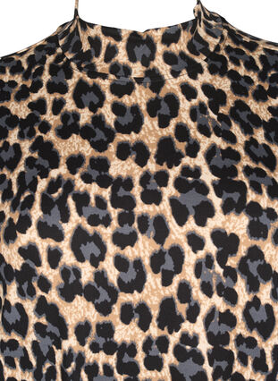 Zizzifashion FLASH - Long sleeve dress with turtleneck, Leopard Print, Packshot image number 2