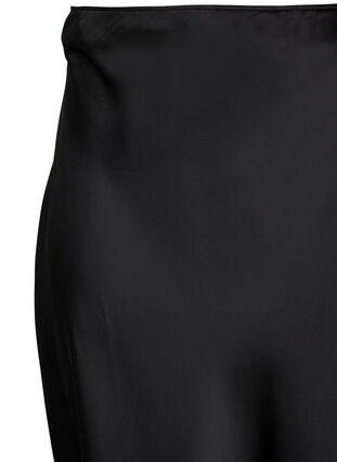 Zizzifashion Long satin skirt, Black, Packshot image number 2