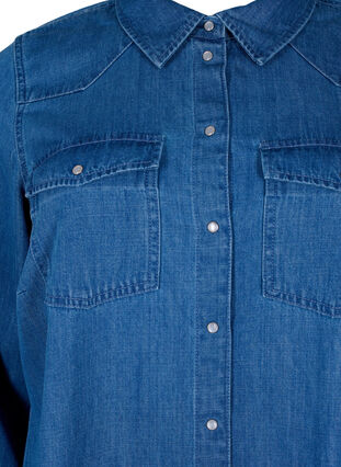 Zizzifashion Denim dress with buttons, Blue Denim, Packshot image number 2