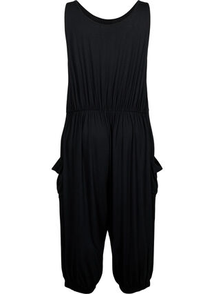 Zizzifashion Sleeveless jumpsuit with pockets, Black, Packshot image number 1