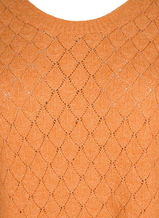 Zizzifashion Knitted blouse with lace pattern, Marmelade Mel., Packshot image number 2