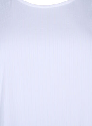 Zizzifashion Short-sleeved viscose blouse with ties, Bright White, Packshot image number 2