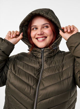 Zizzifashion Lightweight jacket with hood, Beluga, Model image number 3