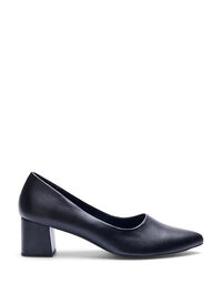 Wide fit - Leather pump with pointed toe