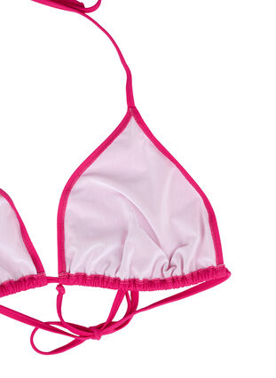 Zizzifashion Solid color triangle bikini top, Vivacious, Packshot image number 3