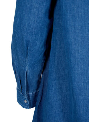 Zizzifashion Denim dress with buttons, Blue Denim, Packshot image number 3