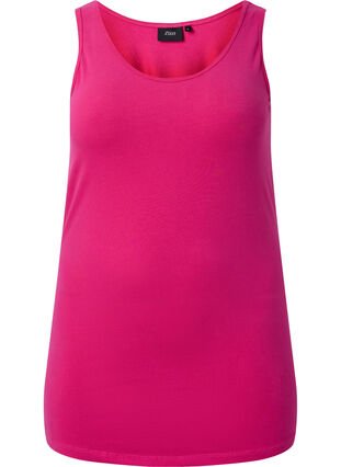 Zizzifashion Cotton basic top, Beetroot Purple, Packshot image number 0