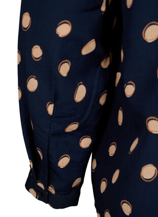 Zizzifashion FLASH - Long sleeve blouse with print, Blue Double Dot, Packshot image number 3