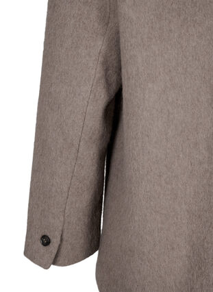 Zizzifashion Wool blazer with brushed texture, Desert Taupe Mel., Packshot image number 3