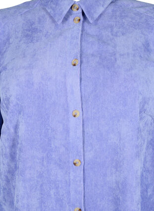 Zizzifashion Corduroy dress with 3/4 sleeves and buttons, Lavender Violet, Packshot image number 2