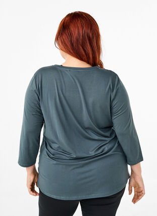 Zizzifashion Training blouse with 3/4 sleeves, Urban Chic, Model image number 1