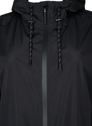 Zizzifashion Rain jacket with pockets and hood, Black, Packshot image number 2