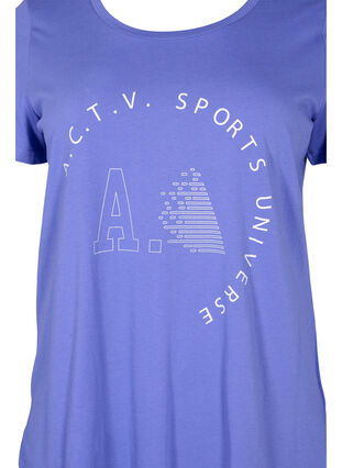 Zizzifashion Sports t-shirt with print, Very Peri A.C.T.V, Packshot image number 2