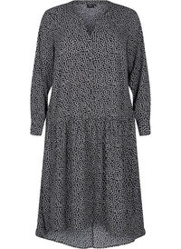 Midi dress with long sleeves