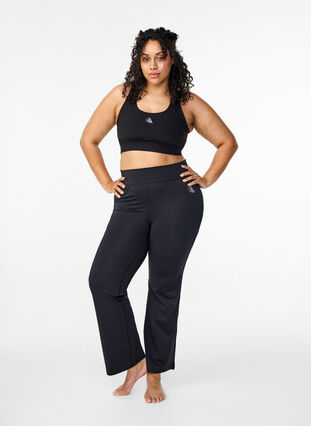 Zizzifashion Flared workout bottoms, Black, Model image number 2