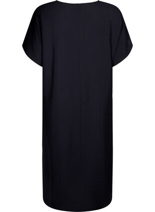 Zizzifashion V-neck dress in viscose, Black, Packshot image number 1