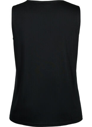 Zizzifashion Sleeveless top with lace, Black, Packshot image number 1