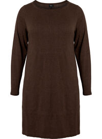 Knitted dress in cotton-viscose blend