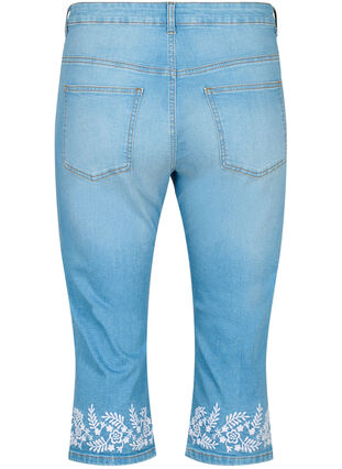 Zizzifashion High-waisted Amy knickers with embroidery, Light blue denim, Packshot image number 1