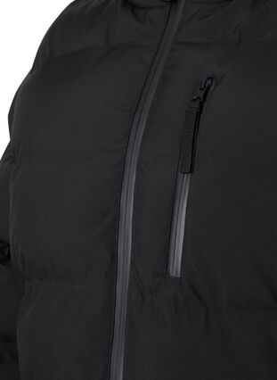 Zizzifashion Puffer coat with hood and pockets, Black, Packshot image number 2