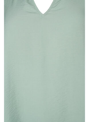 Zizzifashion Solid color blouse with 3/4 sleeves, Chinois Green, Packshot image number 2