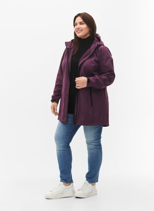 Zizzifashion Short softshell jacket with pockets, Hortensia, Model image number 2