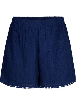 Zizzifashion Shorts with a textured pattern, Medieval Blue, Packshot image number 0