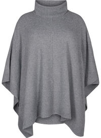 Poncho with high neck