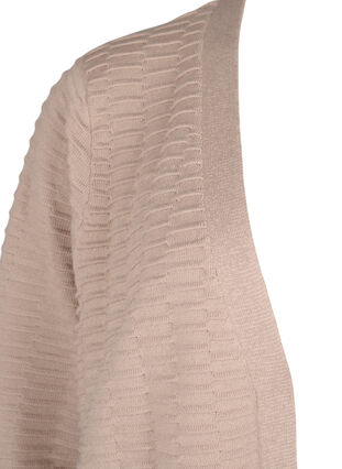 Zizzifashion Knitted cardigan in cotton-viscose mix, Simply Taupe, Packshot image number 2