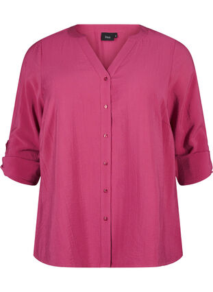 Zizzifashion Viscose shirt blouse with 3/4 sleeves, Malaga, Packshot image number 0