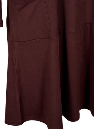 Zizzifashion Jersey dress with high neck and pockets, Fudge, Packshot image number 3