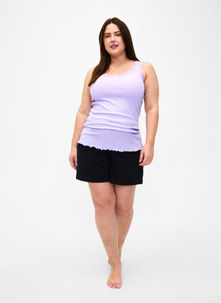 Zizzifashion Top with lace trim, Lavender, Model image number 2