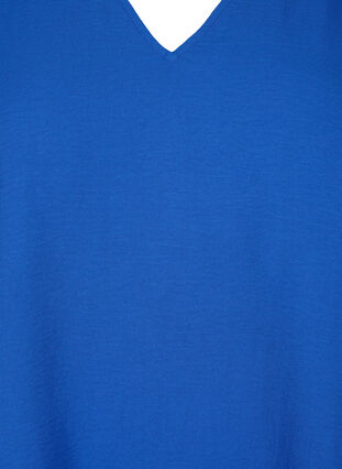 Zizzifashion V-neck blouse with long sleeves, Mazarine Blue, Packshot image number 2