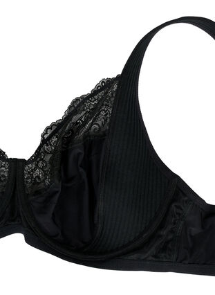 Zizzifashion Full cover bra with padded straps, Black, Packshot image number 3
