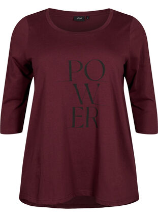 Zizzifashion Cotton t-shirt with 3/4 sleeves, Port Royal, Packshot image number 0