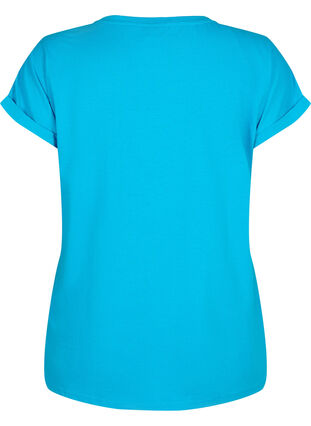 Zizzifashion Short sleeved cotton blend t-shirt, Hawaiian Ocean, Packshot image number 1