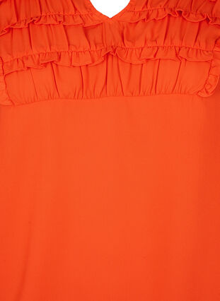 Zizzifashion Long-sleeved blouse with frilled details (GRS), Orange.com, Packshot image number 2