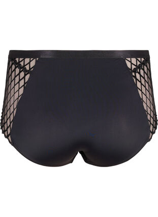 Zizzifashion Panties with mesh detail and regular waist, Black, Packshot image number 1