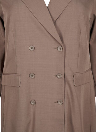 Zizzifashion Double-breasted blazer dress, Walnut, Packshot image number 2