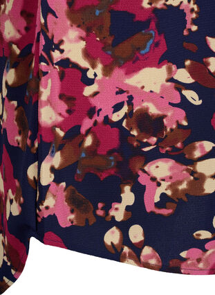 Zizzifashion Dress with print and short sleeves, Ev.Bl.PurpleFl.AOP, Packshot image number 3