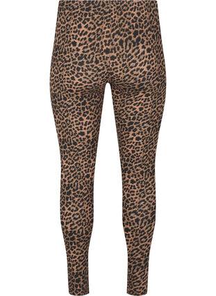 Zizzifashion Viscose leggings with leopard print, DARK LEO AOP, Packshot image number 1