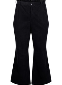 Bootcut corduroy pants with a high waist