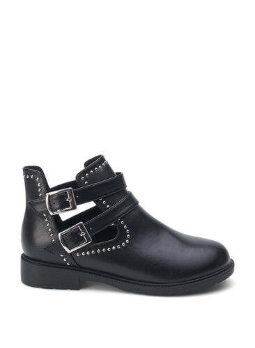 Zizzifashion Wide fit - Ankle boots with studs, Black, Packshot image number 0