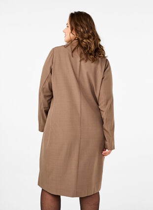 Zizzifashion Double-breasted blazer dress, Walnut, Model image number 1