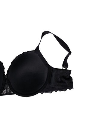 Zizzifashion Molded lace bra with underwire, Black, Packshot image number 3