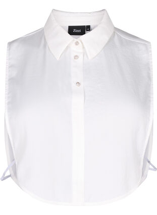 Zizzifashion Loose collar with glittery buttons, White, Packshot image number 0