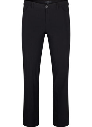 Zizzifashion Classic viscose blend trousers, Black, Packshot image number 0