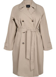 Classic long trench coat with belt, Chinchilla, Packshot