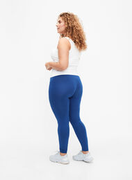 Basic viscose leggings, Monaco Blue, Model