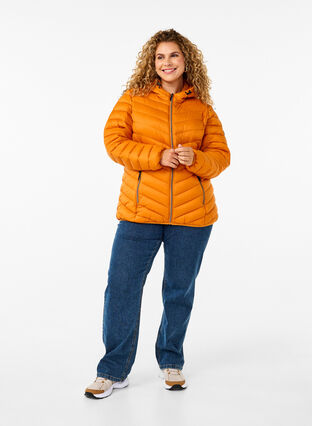 Zizzifashion Lightweight jacket with hood, Marmelade, Model image number 2